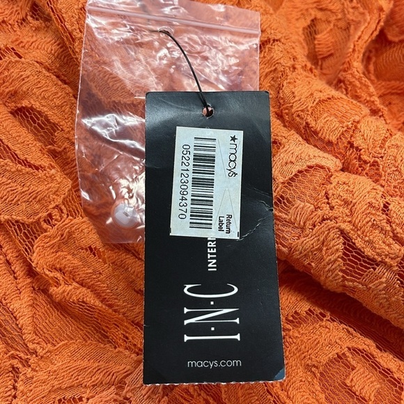 INC International Concepts NWT Sunkissed Orange Floral Lace Dress Size Small - Picture 9 of 10